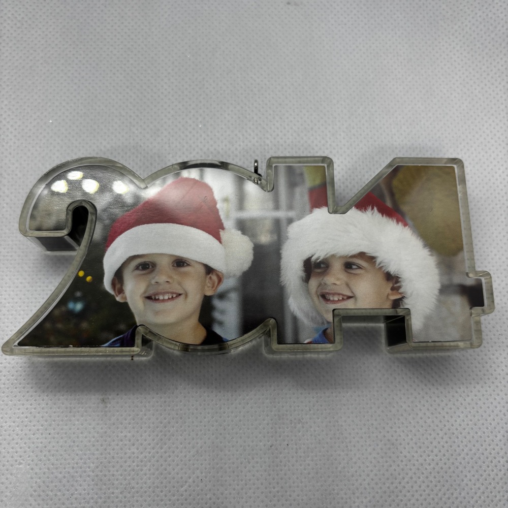 Hallmark Ornament Clear 2014 Photo Holder Keepsake QG01693 Christmas New